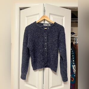 Vintage Textured Navy Cardigan